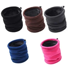 Спортивная ветрозащитная шапка темно-серый флисовый нагрудник двойной теплый воротник для мужчин и женщин зимний многоцелевой капюшон шарф Прямая