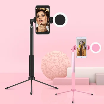 

4in1 1.7m Wireless Bluetooth Selfie Stick LED Ring light Extendable Handheld Monopod Live Tripod for iPhone X Android Smartphone