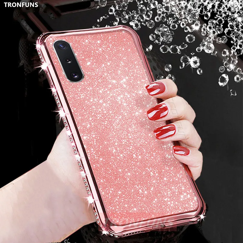 Мягкий чехол с блестками и бриллиантами для Samsung Galaxy A50 A70 A30 A40 A10 A20 A90 A51 A71 A30S A20E Note 10