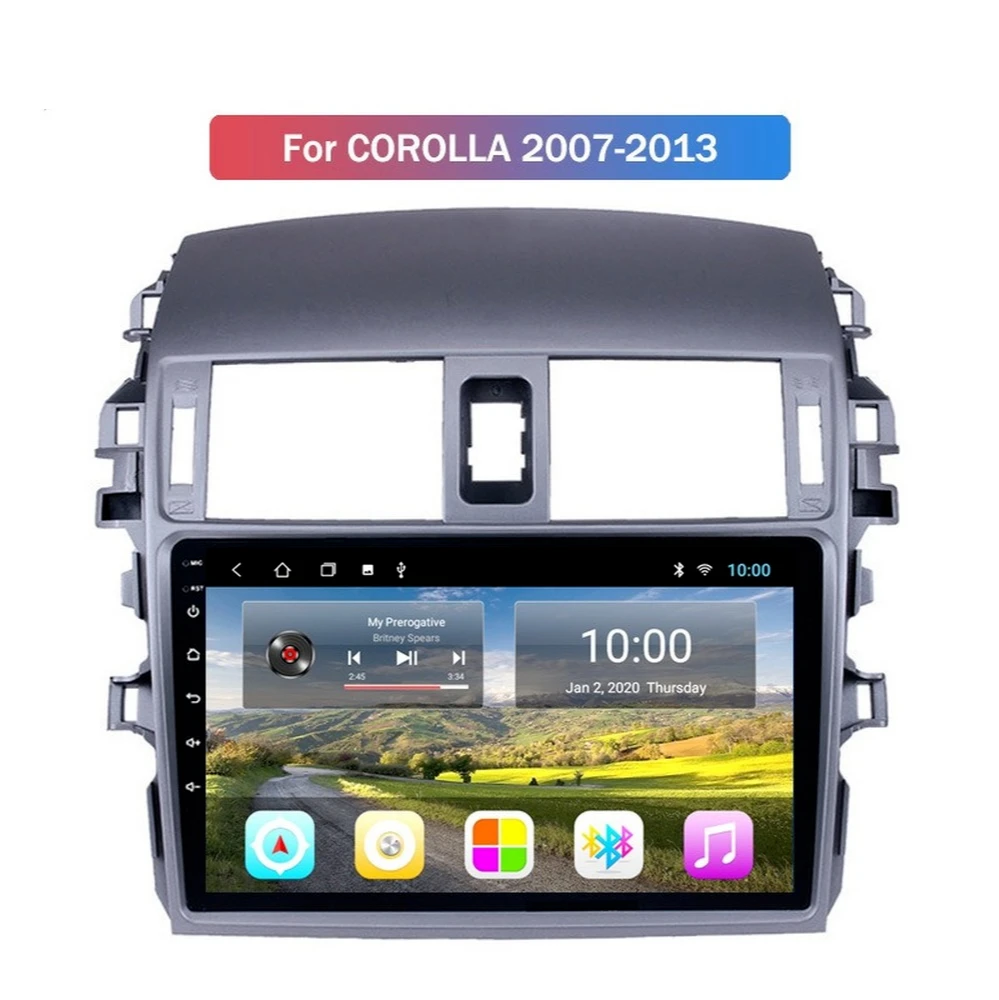 Автомобильный мультимедийный плеер на Android с GPS-навигацией для TOYOTA Corolla 2007-2013