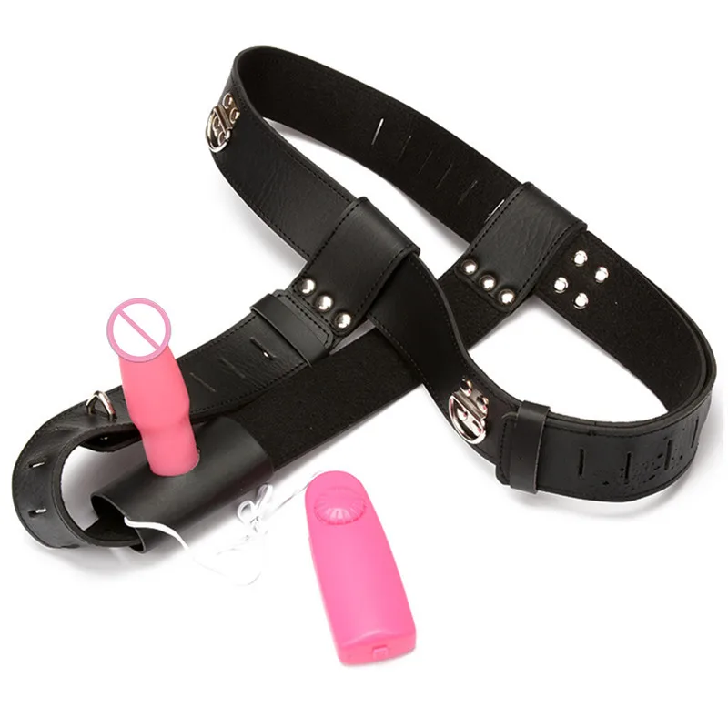 Chastity Device Bondage Handcuff Intimate Contact Adjustable Chastity Belts with Vibrations Anal Plug Sex Toys for Couples G7-65 4
