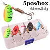 5 unids/lote Señuelos de Pesca tipo cuchara spinner cebo 2,5g 3,5g 5,5g pesca japonesa de cebos spinnerbait isca Artificial libre con caja ► Foto 3/6