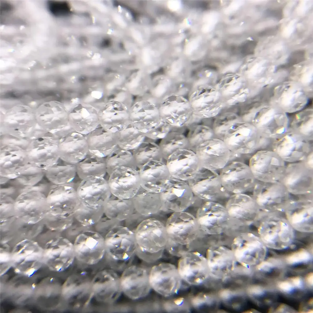 

Natural AA white quartz crystal beads 2 3 4mm Small Beads Micro Natural gem stone beads quartz crystal round section loose beads