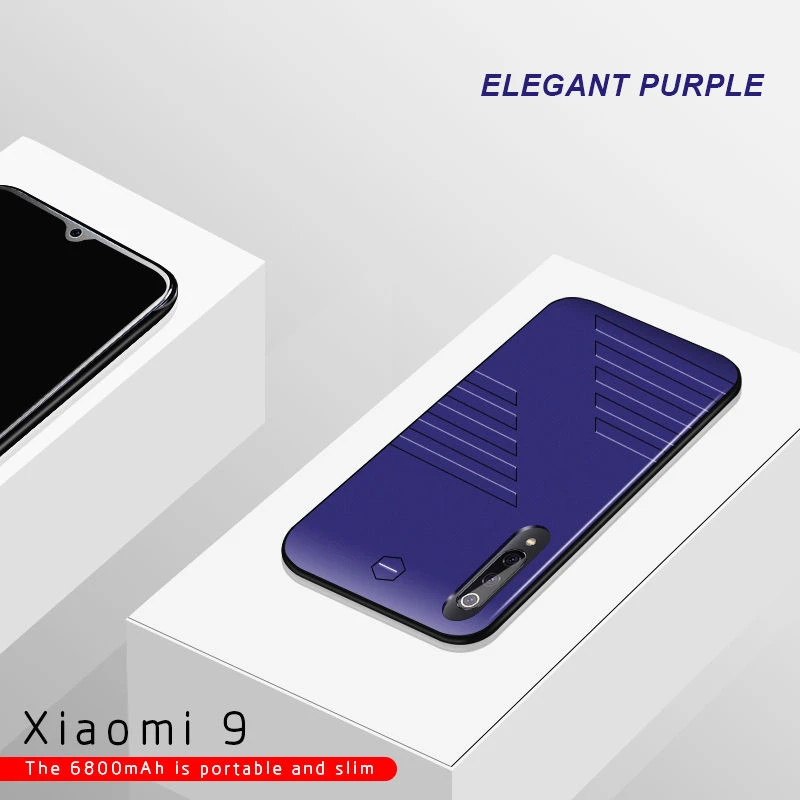 6800 мАч чехол для зарядного устройства для Xiaomi mi 8 8se 9 противоударный чехол для аккумулятора Внешний чехол для зарядки для Xiao mi Red mi K20 9T - Цвет: 6800 purple mi9