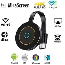 Mirascreen 5G 4K беспроводной HDMI Android tv Stick Wifi Дисплей получить HD tv Dongle Miracast Airplay отзеркаливание dlna медиа-стримеры