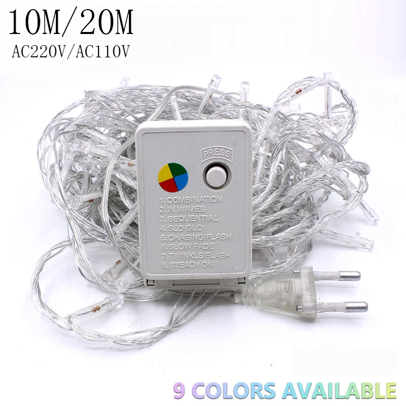 

1M 2M 5M 10M Copper Wire LED String lights Holiday lighting Fairy Garland For Christmas Tree Wedding Party Decoration