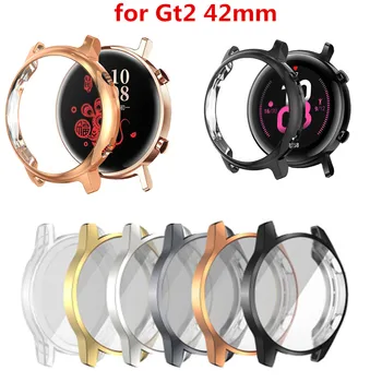 

2in1 Screen Protector + Case for Huawei watch gt2 gt 2 42mm bumper Protector HD Full Cover Screen Protection Coque