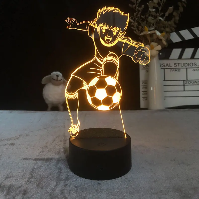 Фигурка капитана Цубаса из аниме СВЕТОДИОДНЫЙ цветной светильник для домашней