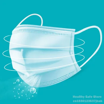 

100pcs DROPSHIPPING Disposable Anti dust mask mouth korean blue Face Mask ffp2 mondkapjes virus tapabocas riutilizzabili mascar