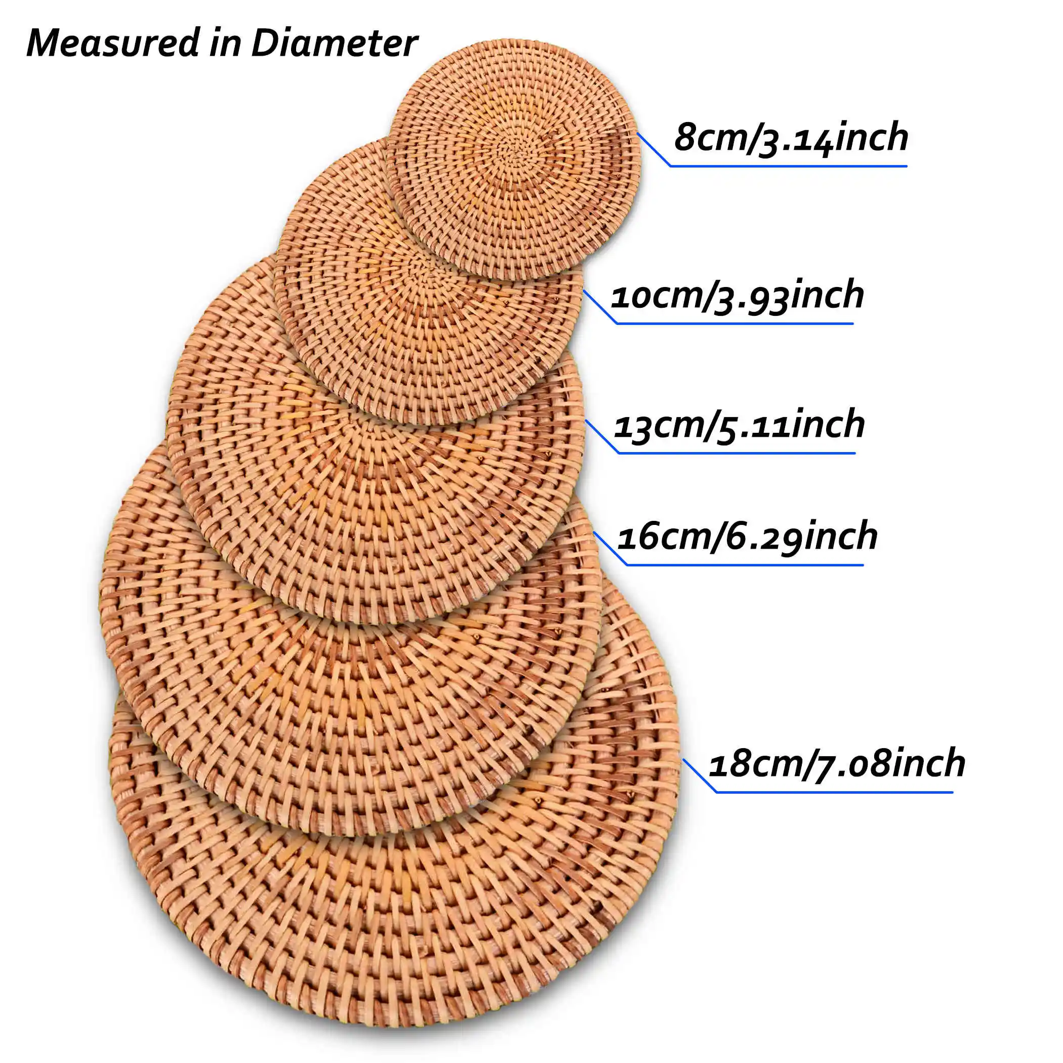 

Handmade Heat Resistant Thick Rattan Teacup Pads Hot Mats