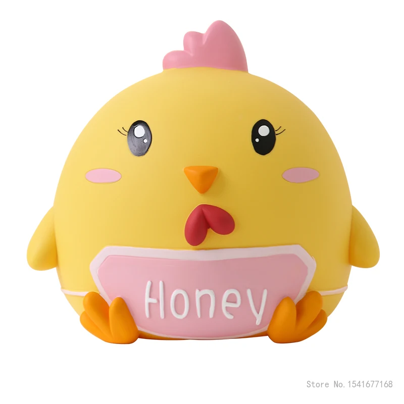 Large Capacity Money Box, Cute Chicken Piggy Bank, Vinyl Anti-drop Coin Safe, Home Decoration, Children's Gift 6