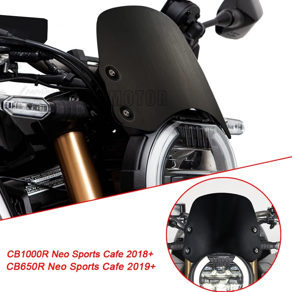 Motorcycle Windshield Adjustable Wind Screen Air Deflector For Honda CB650R 1000R CB 650 1000 R Neo Sports Cafe 2018-2020 | Автомобили и