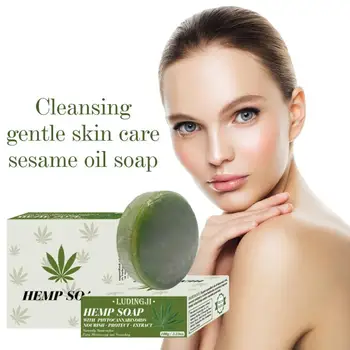 

100gram Hemp Soap high purity extract from Hemp seeds and dryness skin anti-inflammation whitening Moisturizing pain and re G6M2
