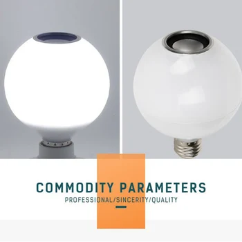 

E27 Dimmable LED Light Bulb Bedroom With Remote Control Home Decor Color Changing Ball Shape RGB Bluetooth Music Living Room 12W