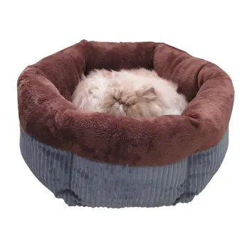 

Pet Bed for Cats and Small Dogs Cat Bed Round Shape Dog Beds Cat Dog Bed House Foldable Soft Warm Animal Puppy Cave Sleeping Mat