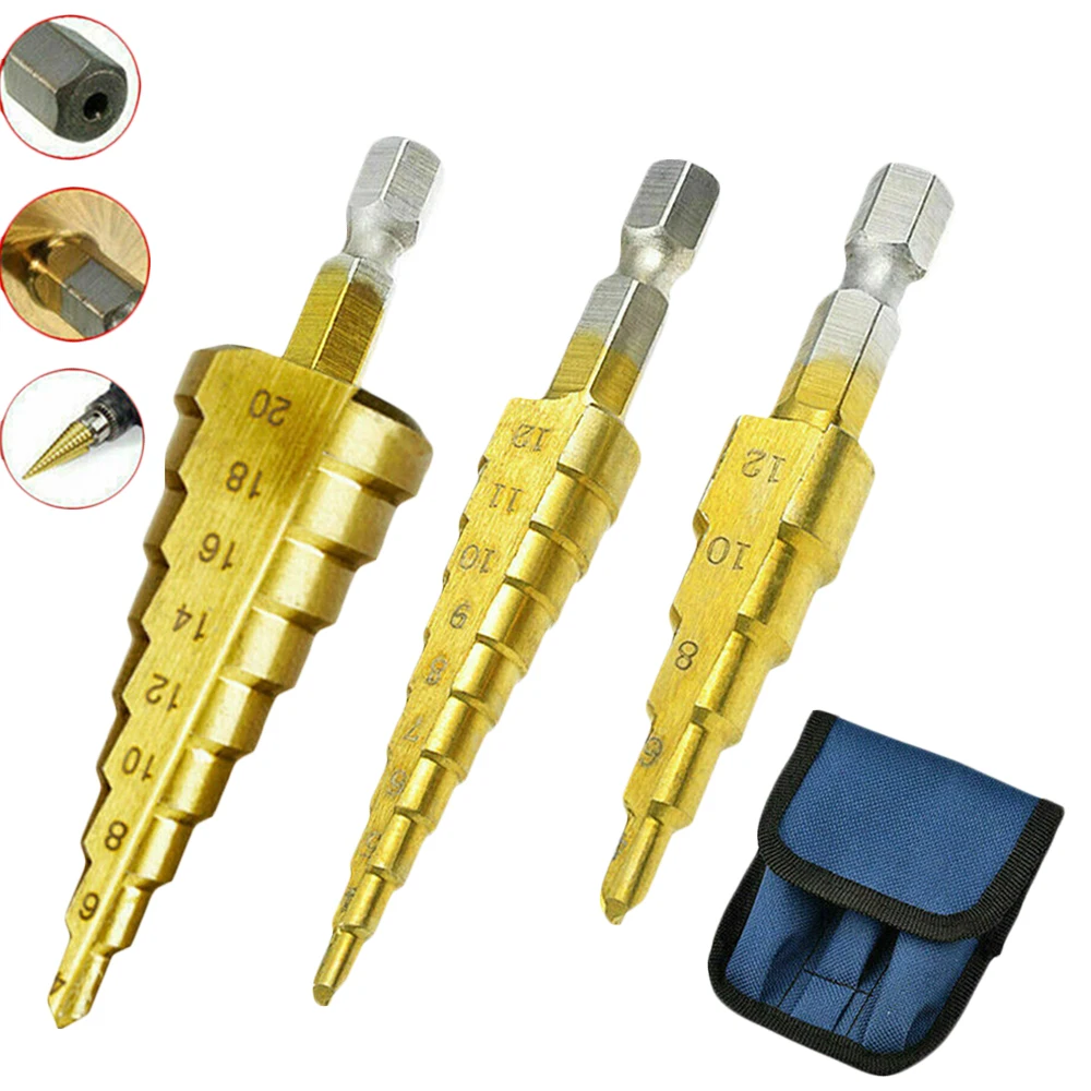 Straight Groove Step Hand Long Countersink Drill Bit Metal Plastic Hole Cutter Puncher Coated Wood Core Set | Инструменты
