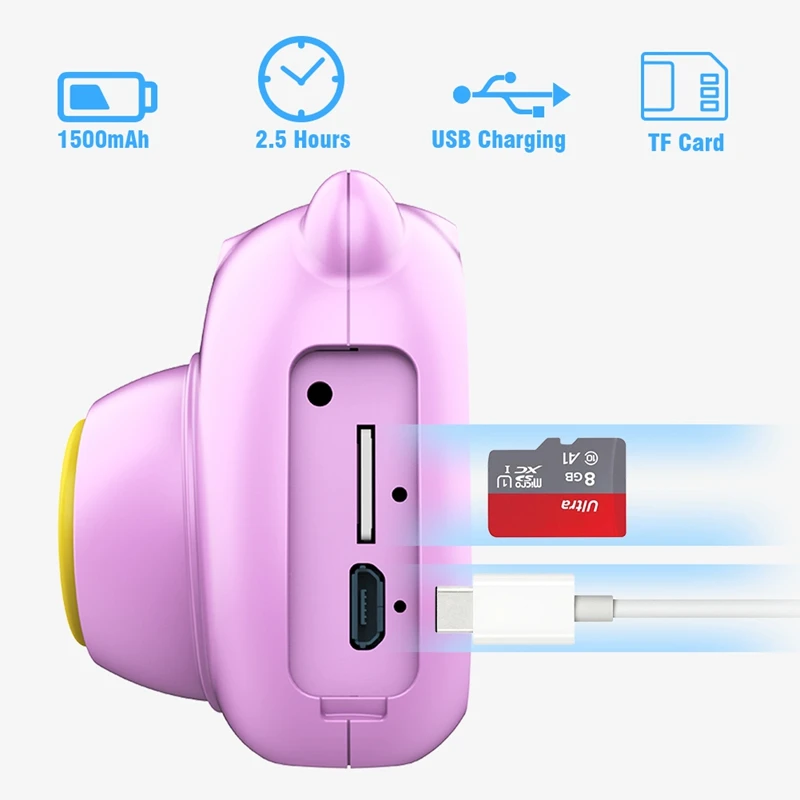 Wi-Fi детская камера 1080P видеокамера s цифровой двойной объектив 12MP вспышка светильник дизайн камера для детей