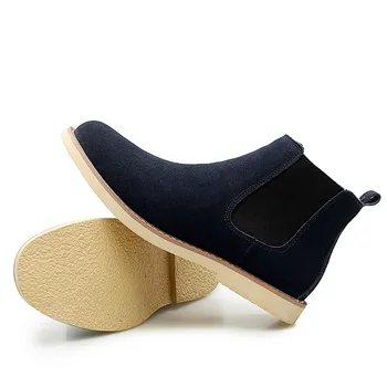 

Chelsea Boots Men Winter Shoes Mens Leather Shoe Ankle Cowboy Waterproof shose Man Motorcycle Casual Boot 2019 Men's Footwear