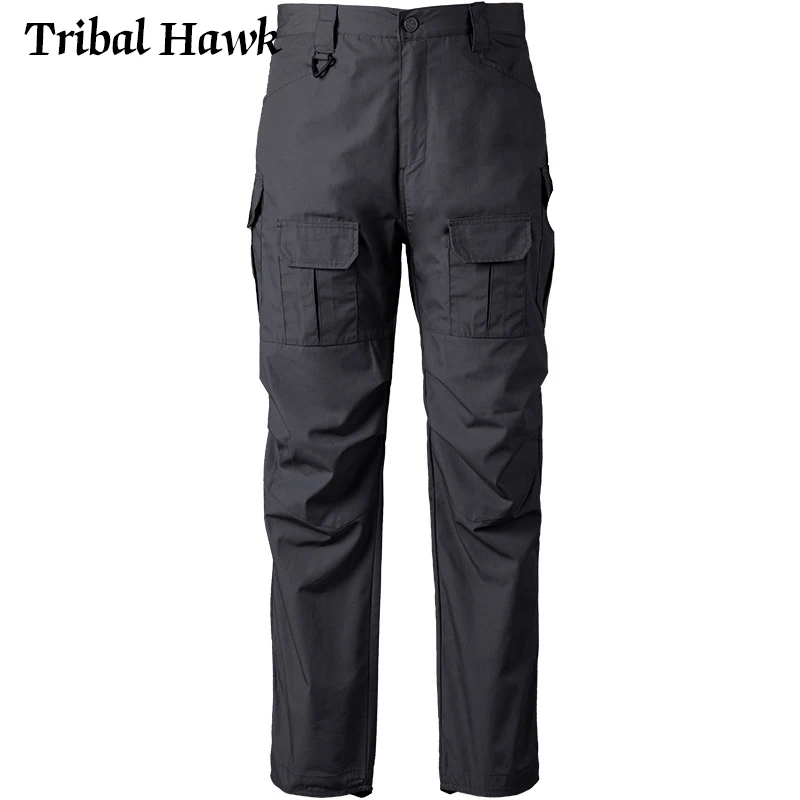 Новые тактические брюки мужские водонепроницаемые военные рабочие брюки карго армейские WAT специальные боевые мульти карманные рип-стоп повседневные черные брюки
