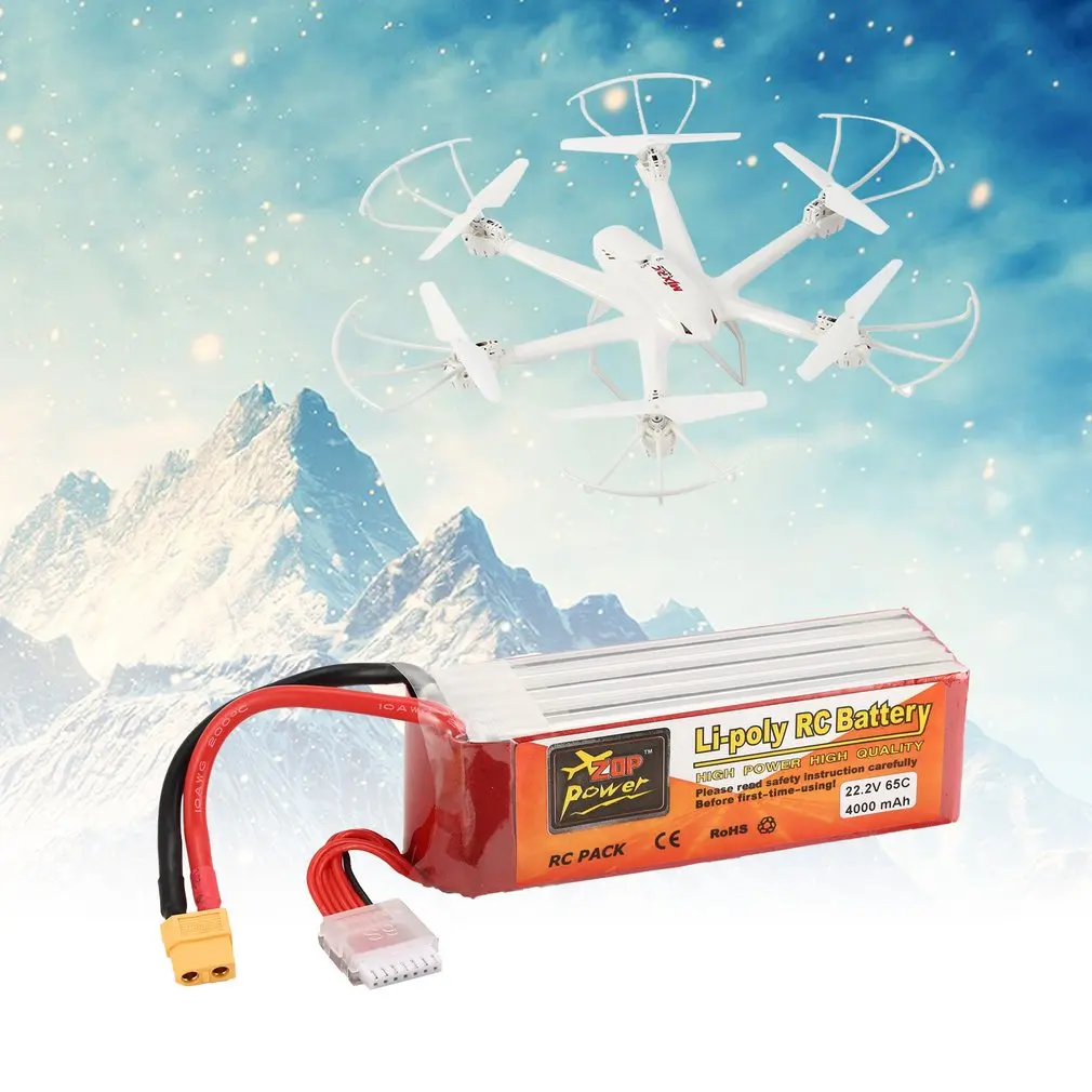 

ZOP Power XT60 Plug 22.2V 4000mAh 8000mAh 3300mAh 40C 65C 4S 1P Lipo Battery Rechargeable for RC Drone Quadcopter Boat Car Accs