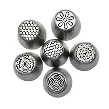 6 шт. из нержавеющей стали русская глазурь трубопровод Насадка+ 6 шт. конвертер адаптер Насадки для украшения кондитерских изделий Торт инструменты DIY H7EA