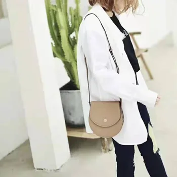 

Summer Cowhide Shoulder WOMEN'S Leather Bags Shoulder Saddle Bag