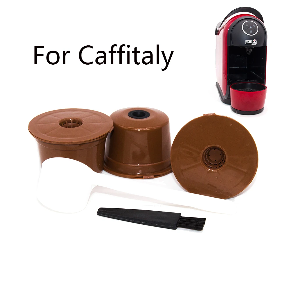 

3PCS Reusable Coffee Capsules for Caffitaly Refillable Coffee Pods Plastic Fit for Caffitaly Coffee Filter High Quality
