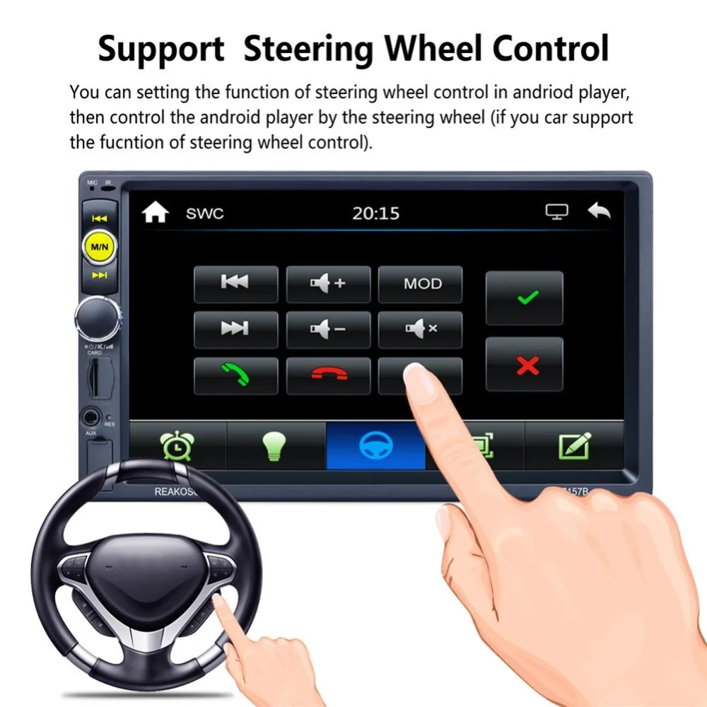 TOPSOURCE 7157B 7 дюймов Bluetooth аудио сенсорный экран автомобильное радио Rds