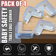 Новинка, 4 шт., детская Защитная настольная Подушка-накладка на углы, защитный бампер, утолщенный защитный коврик, безопасный защитный чехол
