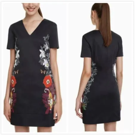 4 Espanhol Impresso Vestidos de с коротким рукавом-varios Estilos 36-46 metros - Цвет: 4