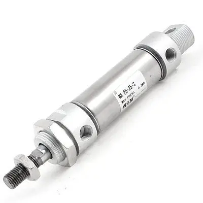

MA25-25-S 25mm x 25mm Stainless Steel Rod Air Pneumatic Cylinder Silver Tone