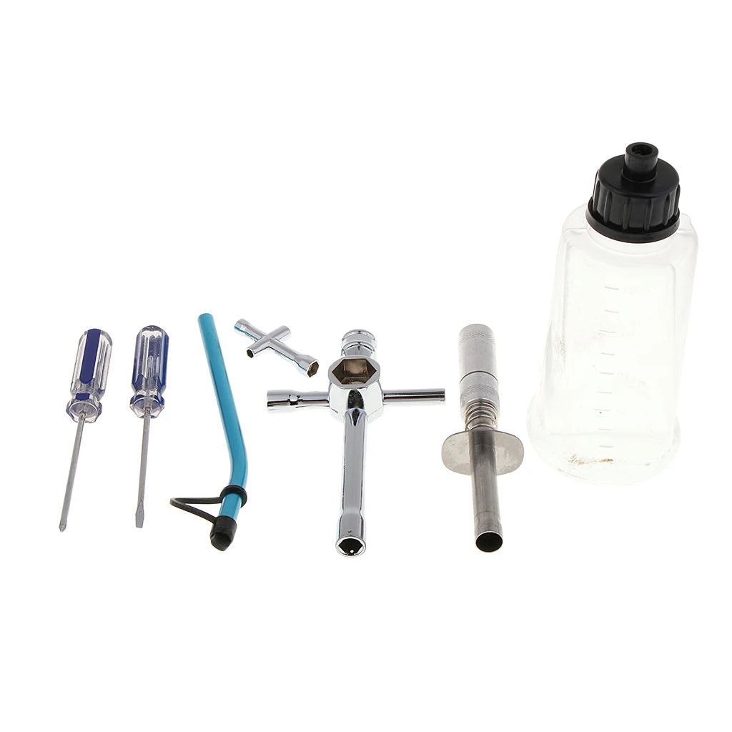 6Pc Screwdriver,Wrench,Oil Tank for 1/8 HSP RC Car Nitro Engine Starter Tool