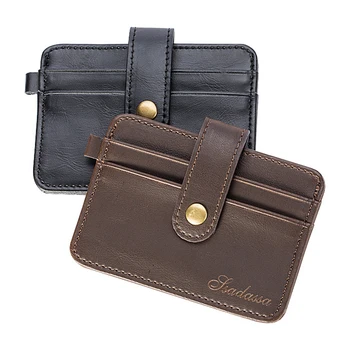 

LILY QUEEN Men Male Light Short Wallet Business Cash Case Coin Card Holder Hasp PU Leather Causal Money Bag