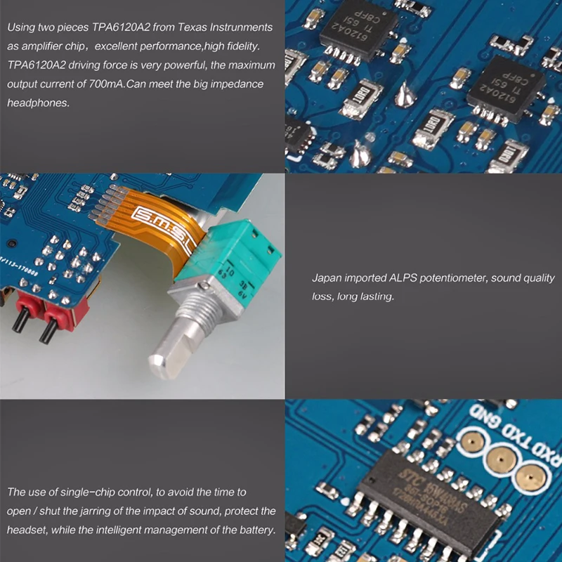 SMSL SAP 11 HiFi аудио TPA6120A2 портативный усилитель для наушников встроенный &quotSMSL