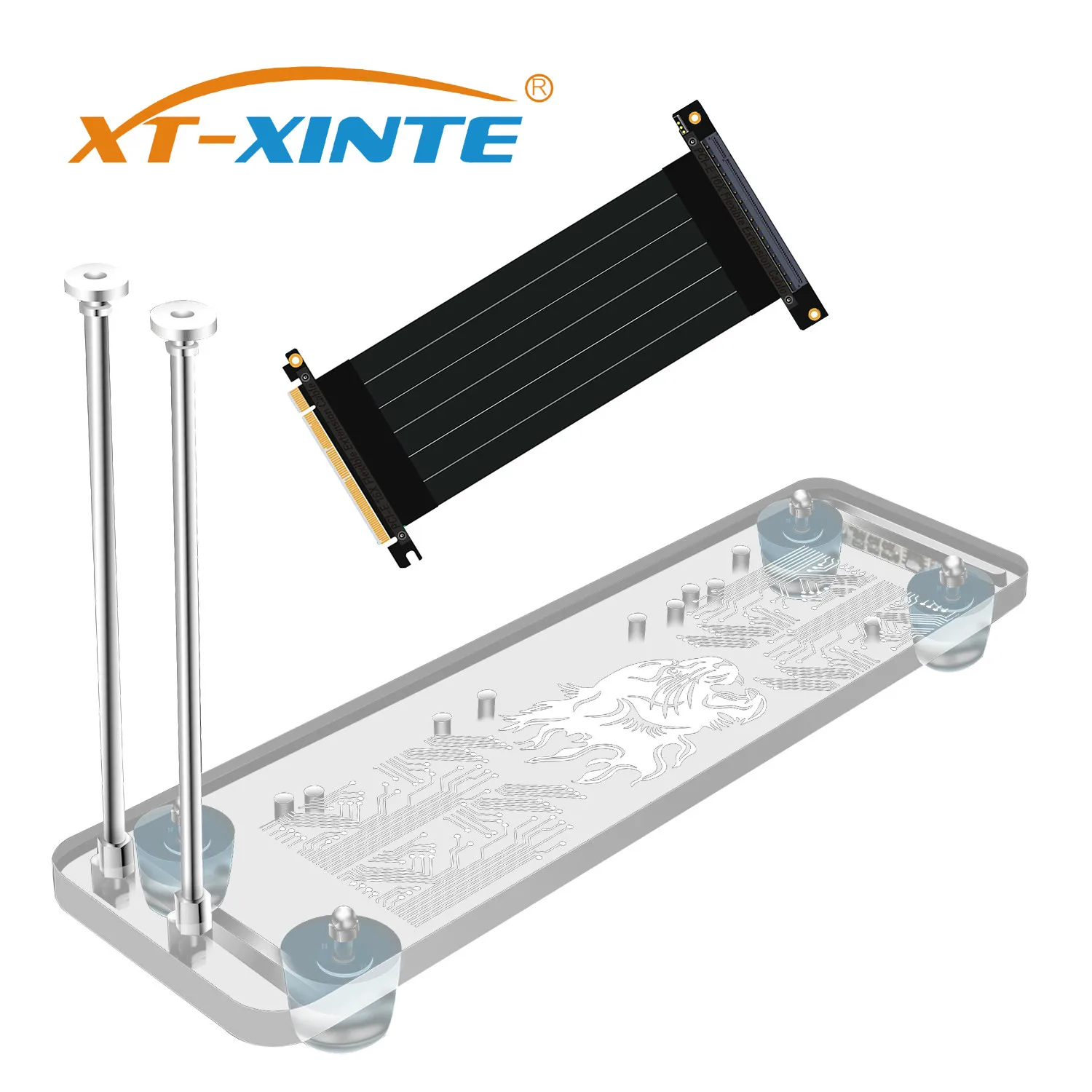 XT XINTE кронштейн PCI E 3 0 16X видеокарта вертикальный кронштейн/база с RGB светодиодный