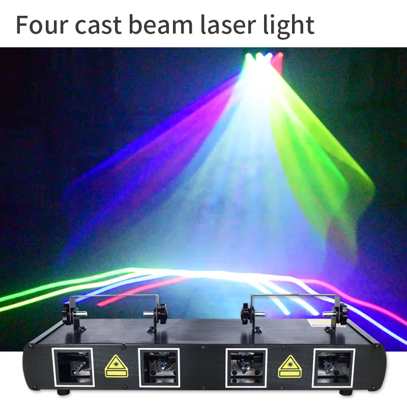 YSH 4 Head Stage DJ Laser Disco Projector Voice Control Party DMX Control RGB Colorful For bar Dance Party Holiday Decoration
