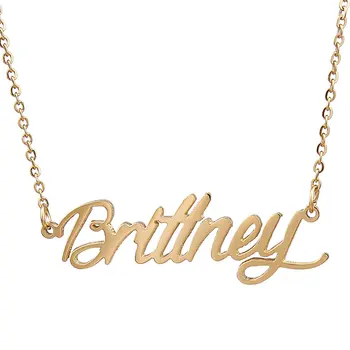 

Personalized Birthday Gift Jewelry Gifts Stainless Steel Engraving Gold English Name Customized Nameplate Necklaces Necklace