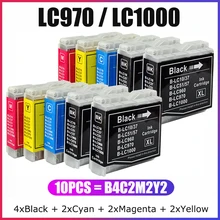 

YC Compatible Ink Cartridges LC1000 LC970 For Brother DCP-130C DCP-135C DCP-150C DCP-357C DCP-540CN DCP-560CN DCP-770CW MFC-235C