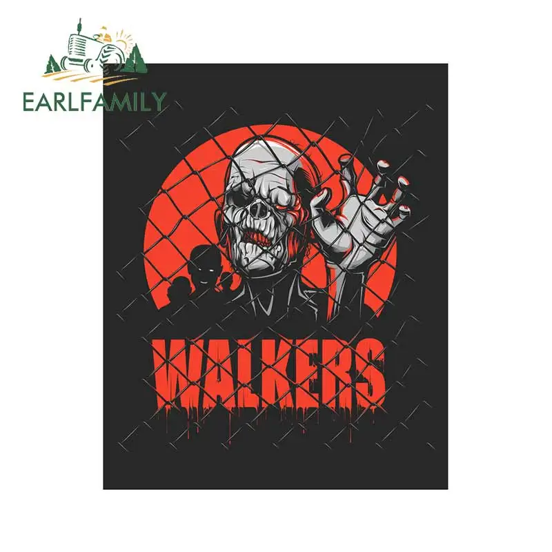 Earlfamily 13cm X 10.5cm Car Styling Walkers Zombie Vinyl Stickers