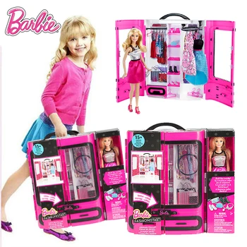 

Mattel Barbie's new Barbie doll girl toy set gift box of dream wardrobe