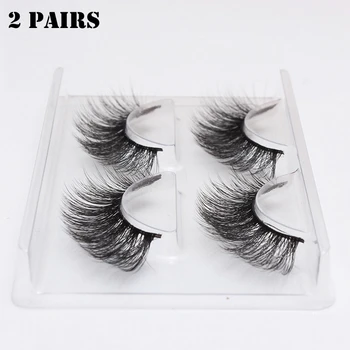 

2 Pairs Natural False Eyelashes 3d Mink Eyelashes Eyelash Extension Fake Lashes Long Makeup Mink Eyelashes for Beauty