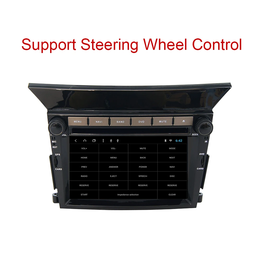 YAZH Android 9.0 Car GPS Navigation Radio Stereo Bluetooth for Honda Pilot 2009 2010 2011 2012 2013 with DVD Multimedia Player