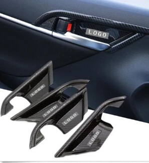 

For Toyota Camry 2018 ABS Plastic Carbon Fiber Style Interior Door Handle Cover Trim 4Pcs /Set
