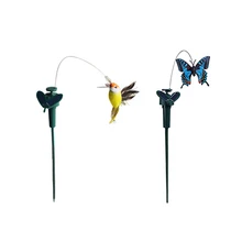 2x солнечные летающие бабочка с крыльями колья птица колья открытый садовый цветочный горшок красочный свадебный Декор