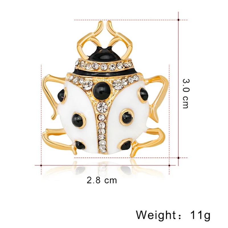 3 Pz/Lotto Fashion Coccinella Cartoon Animal Smalto Spille Donna Uomo Matrimoni Spilla Spille Miglior Regalo Di Natale