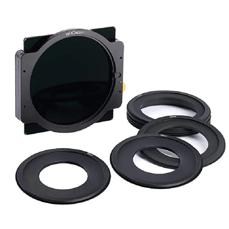 K& F концепция квадратный фильтр ND1000 100x100 мм 10 стоп нейтральной плотности с держателем фильтра+ 7 шт. кольцевые накладки для камеры Canon Nikon