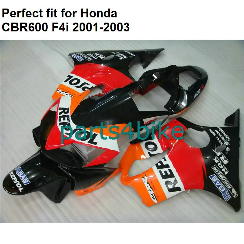 Пресс-форма для литья под давлением обтекатель для Honda CBR 600 F4i 2001 2002 2003 красно-черные обтекатели комплект CBR600F4i 01 02 03 BA52