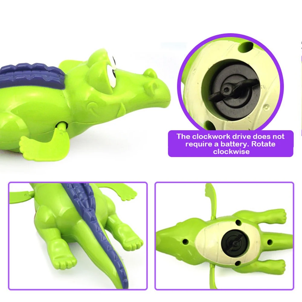 Детские игрушки для ванной 1 шт., милое мультяшное животное Бегемот, Крокодиловая ванна для младенцев, игрушки для ванной, игрушки для плавания, заводные игрушки случайного цвета