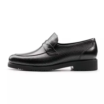 

Leisure Summer Genuine Business Leather Shoes Mens British Black Dress Shoe Hollow Out Breathable Slip-On Cowhide Derby Shoes