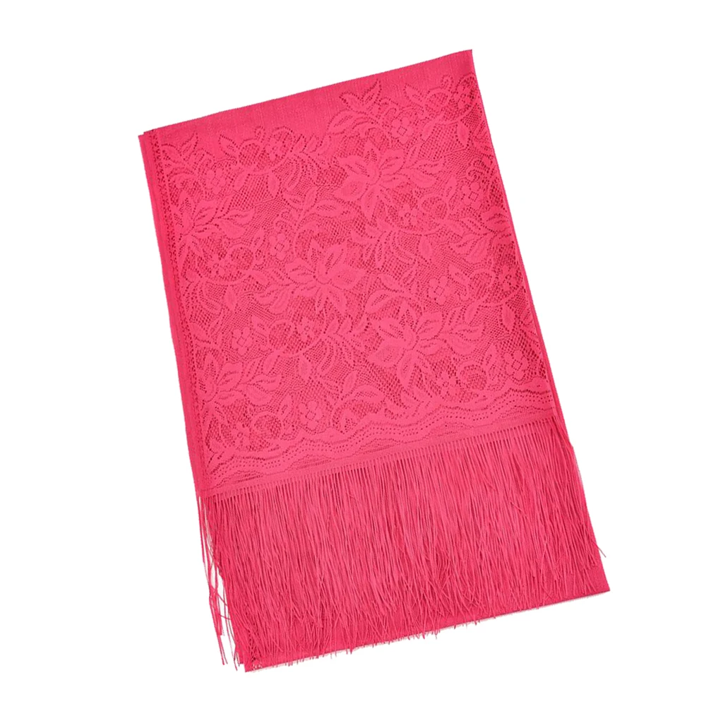 Women Lace Floral Shawl Wrap for Evening Dress Wedding Scarves Fringes Scarf for Wedding Anniversary Birthday Party